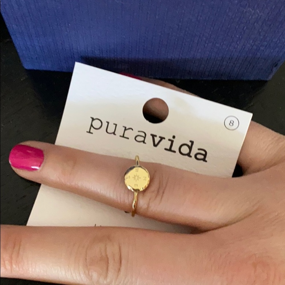 NWT gold compass ring